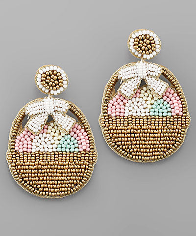 Beaded Easter Basket Earrings 13-5158 MT – Song Lily